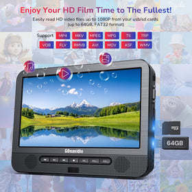 GOnavidio USB/SD slot supports up to 128GB for extra media
