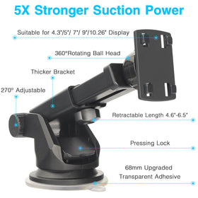 Gonifeto backup camera suction mount keeps the display steady on windshield.
