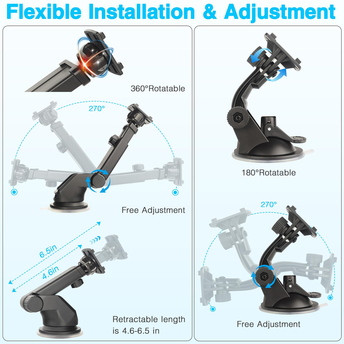 Gonifeto windshield or dashboard installation adapts to your car setup.