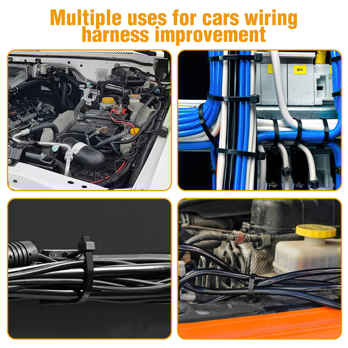 GOOACC easy-install nylon ties simplify cable management tasks.