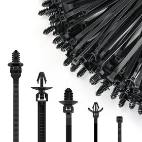 GOOACC push mount cable ties 160-piece assortment for versatile wiring projects.