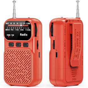 Goodes portable radio front view with clear AM/FM dial for crisp reception