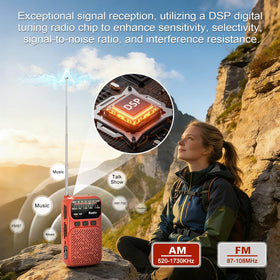 Goodes portable radio with belt clip for hands-free outdoor listening
