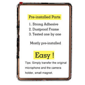 GoodFixer digitizer mounted in iPad frame, demonstrates correct fit and benefit
