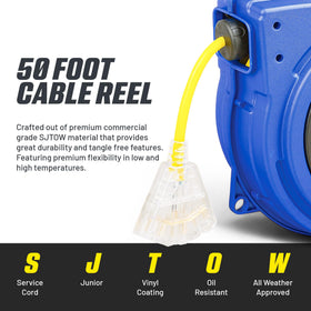 Goodyear reel features 54-inch lead-in cord for flexible setups.
