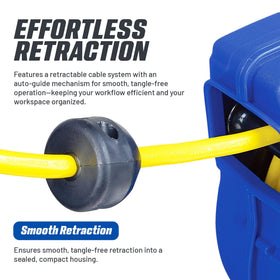 Goodyear SJTOW cable reel designed for wide temperature operation.