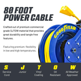 Goodyear SJTOW cable resists oil and moisture in tough environments.