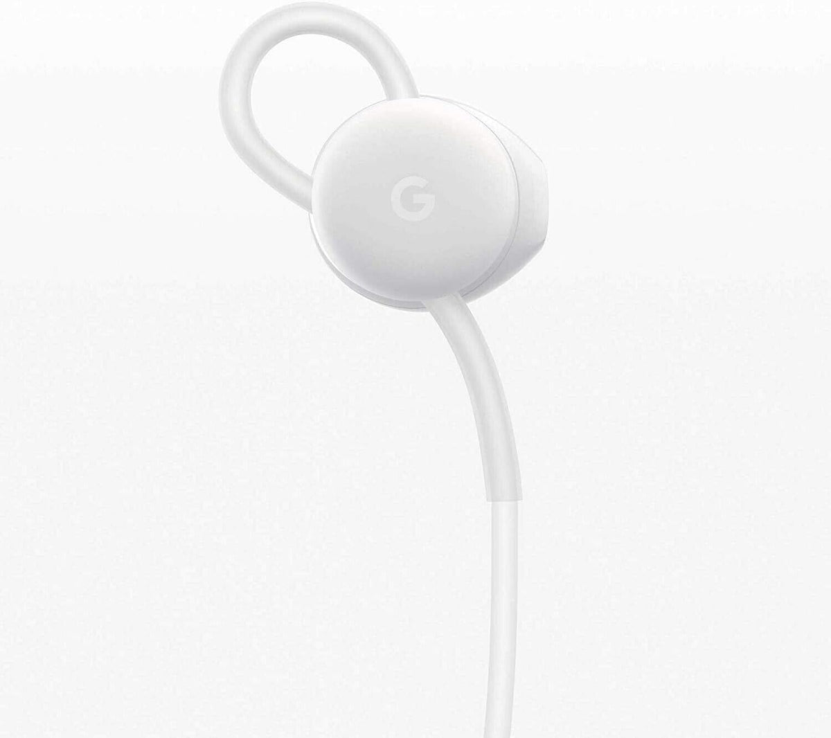 Google earbuds USB-C connector detail illustrating secure plug-and-play connection