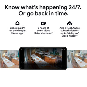 Google Nest Cam Gen 2 Battery at night with infrared night vision