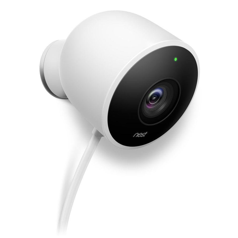 Google Nest Cam Outdoor front view shows weatherproof security for your home