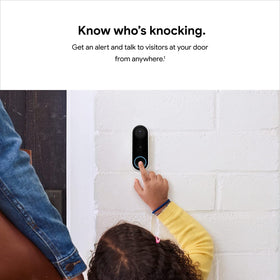 Google Nest Doorbell Wired night vision for clear footage in low light