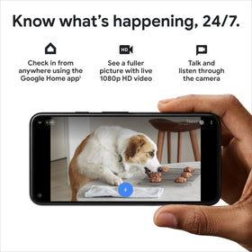 Google Nest Security Cam wired 2nd gen Fog night vision enables all-night monitoring