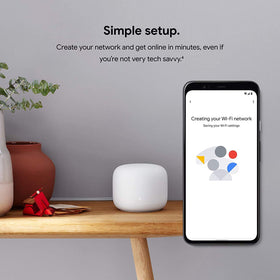 Google Nest WiFi 3-pack extender 2 side view extending network to far corners.