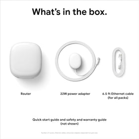 Indoor-only Google Nest Wifi Pro designed for reliable in-home use.