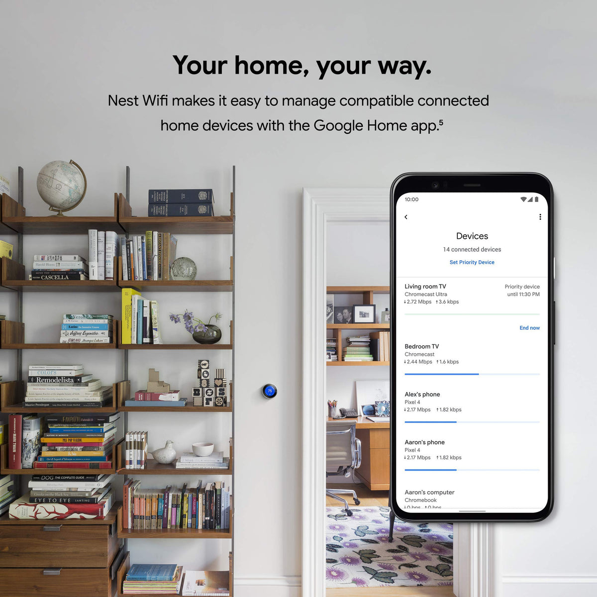 Google Nest Wifi Router packaging with cables included for quick out-of-box setup benefits