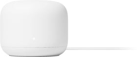 Google Nest Wifi Router side profile with cable showing tidy low‑profile installation benefit