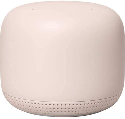 Nest WiFi in sand color blending with home decor