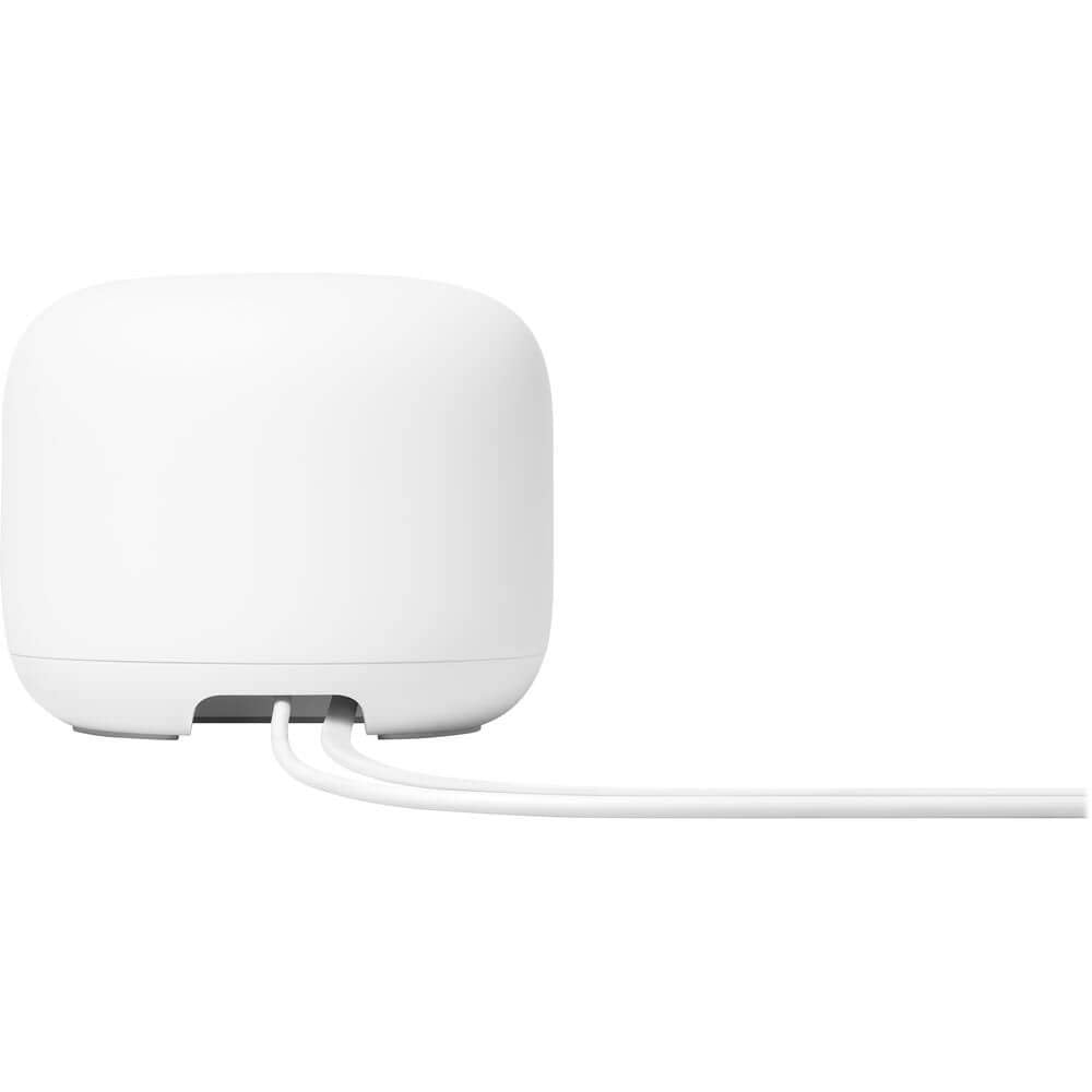 Google Nest Wifi top surface detail highlighting fabric texture and aesthetic benefit