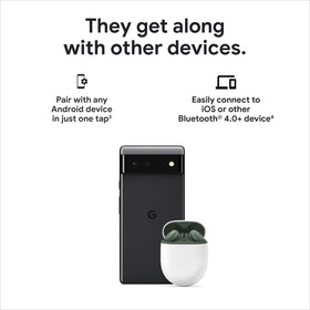 Google Pixel Buds A-Series white in-ear use for everyday listening.