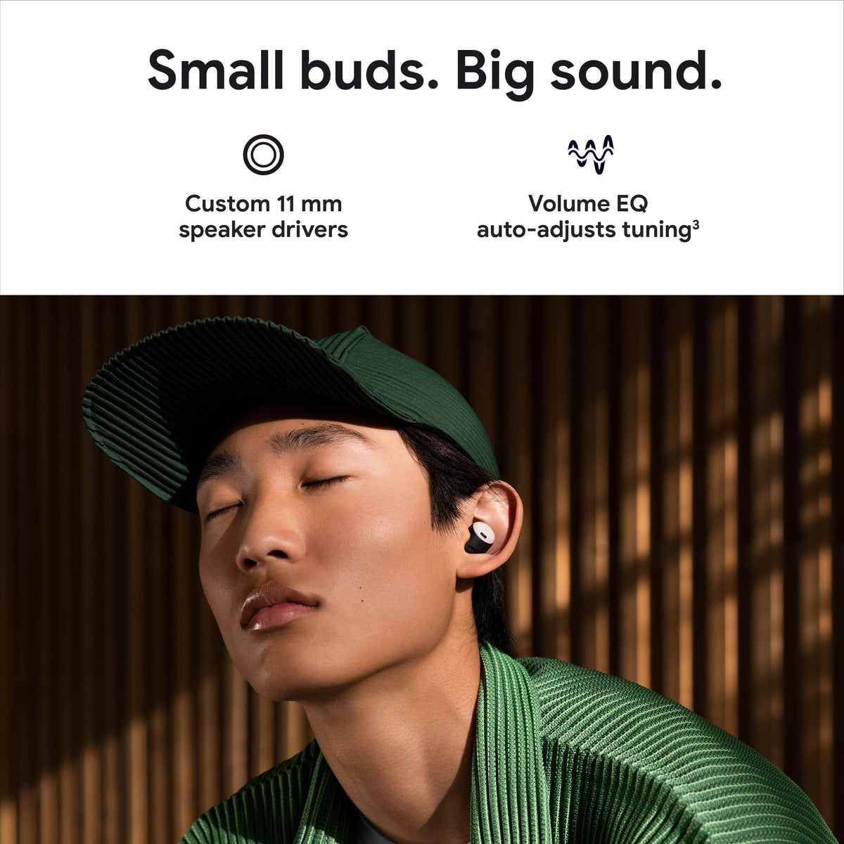Google Pixel Buds Pro 11 mm drivers for clear, balanced sound at any volume