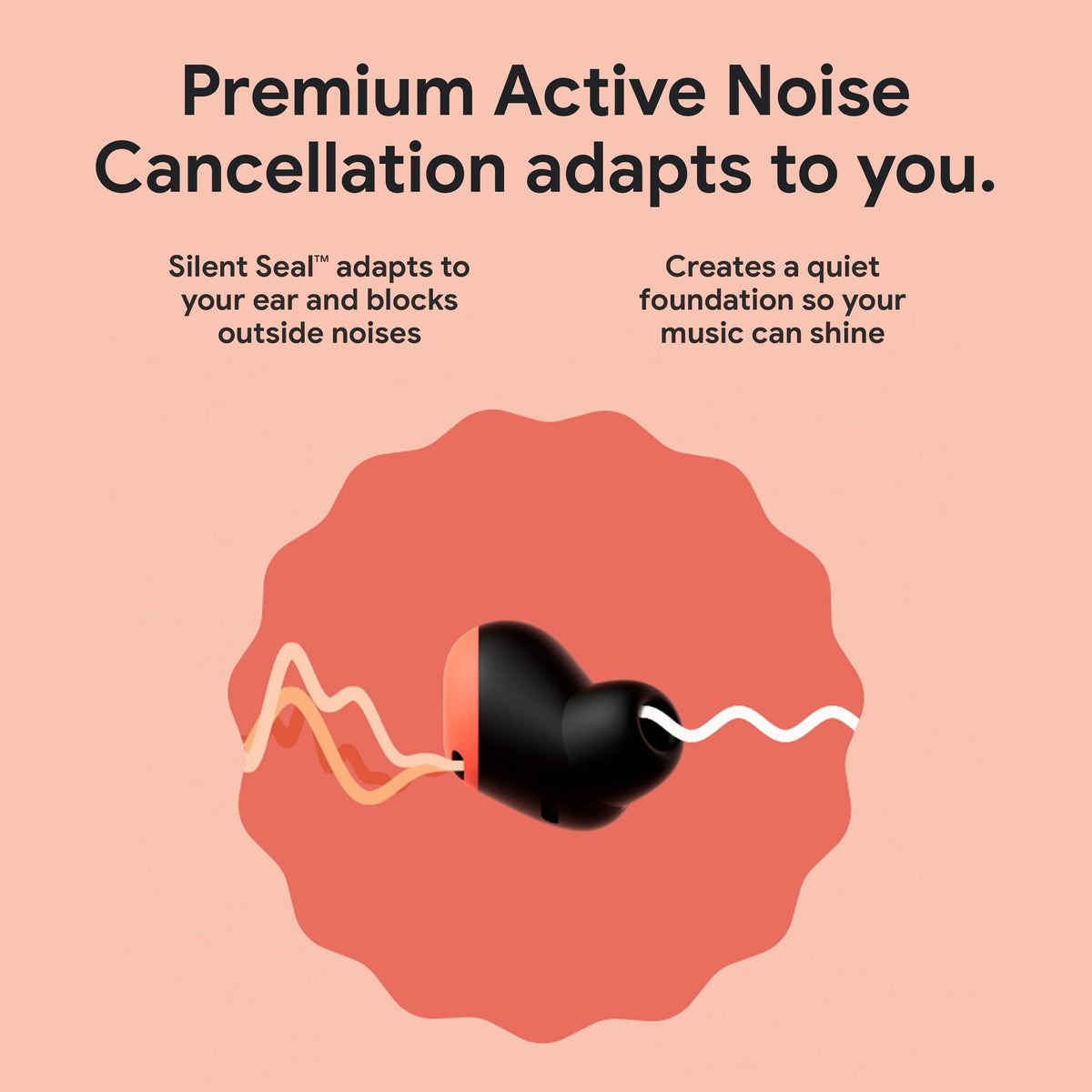 Google Pixel Buds Pro coral close-up highlighting earbuds design and comfort