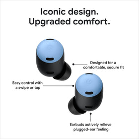 Google Pixel Buds Pro charging case on wireless pad showing Qi wireless charging convenience