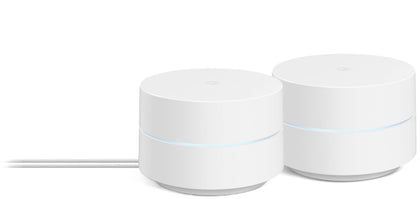 Google WiFi AC1200 2-pack unboxed, ready for whole-home coverage setup