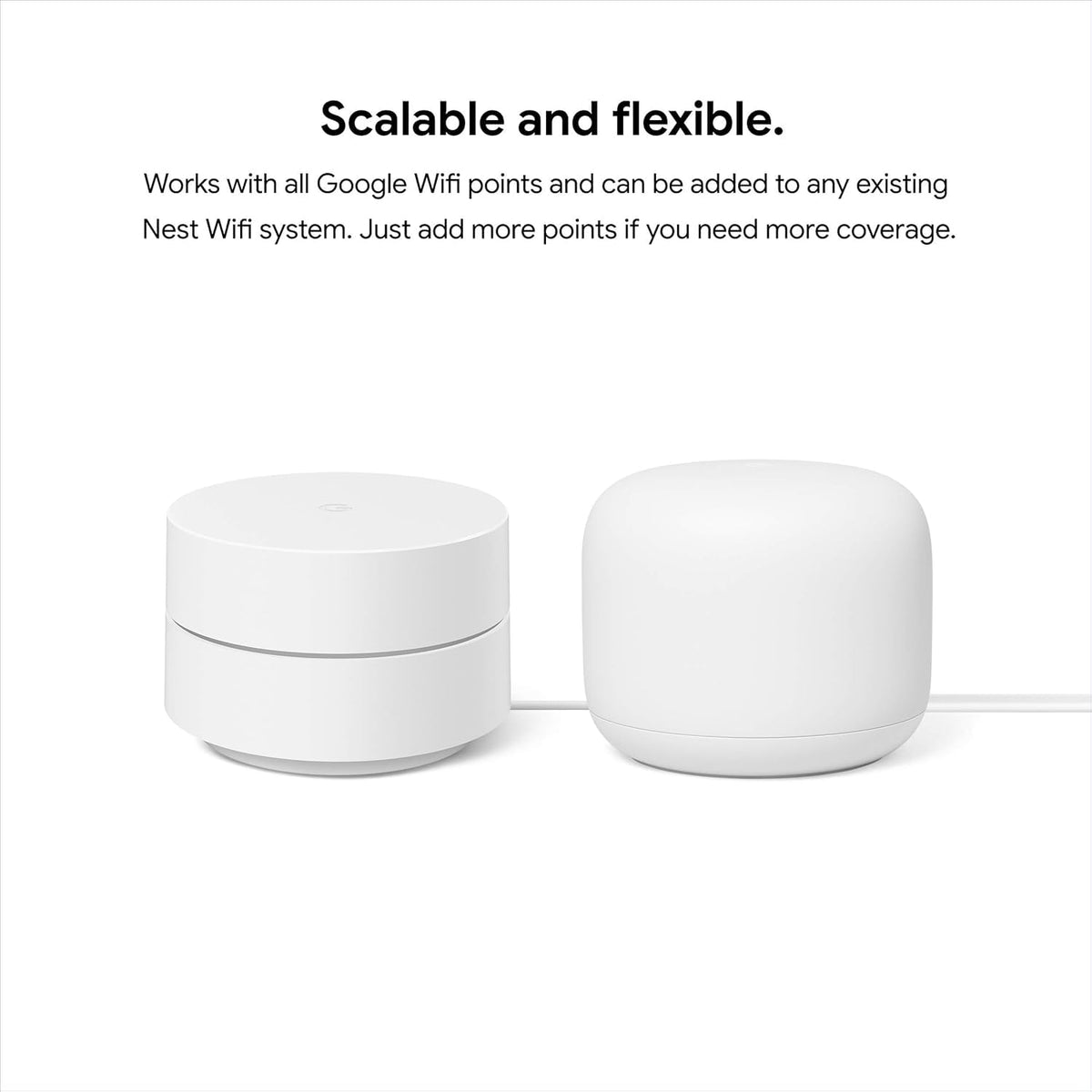 Google Wifi AC1200 multi-room setup demonstrating seamless mesh expansion.