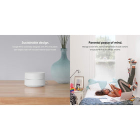 Google Wifi non-retail packaging keeps the delivery compact and efficient.
