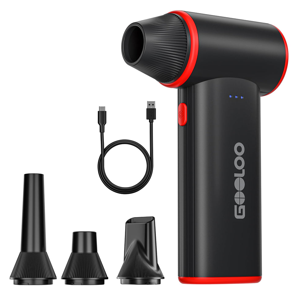 GOOLOO F3 front view showing compact duster and controls, great for everyday cleaning