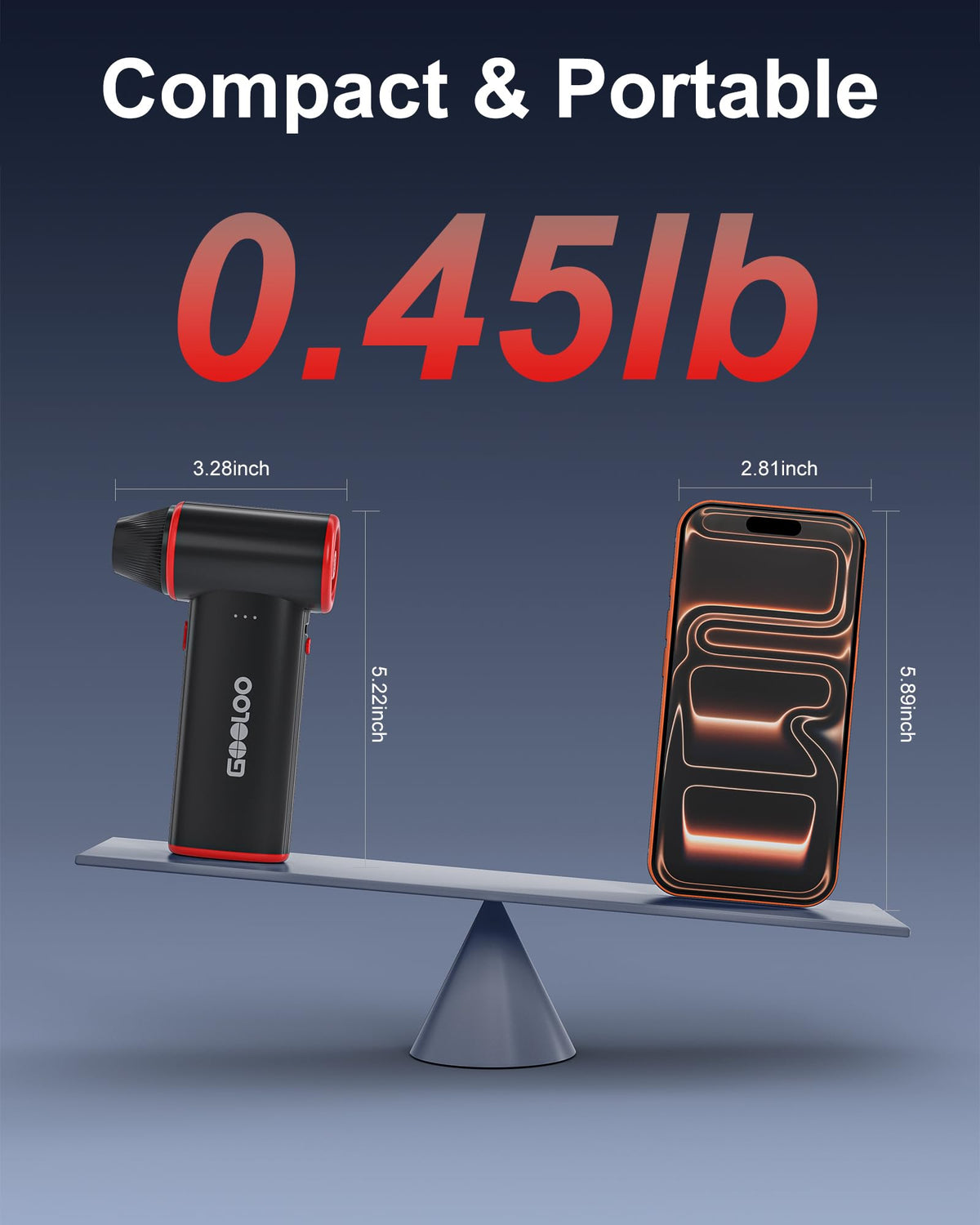 GOOLOO F3 packaging and accessories displayed with charging cable and warranty benefit