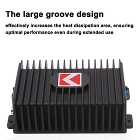 GoolRC product label close-up showing power ratings and model details for clarity