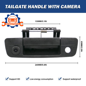 Goopool handle mounted on Dodge Ram tailgate demonstrating easy replacement