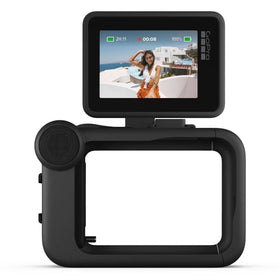 GoPro Display Mod used by vlogger outdoors demonstrating framing benefit