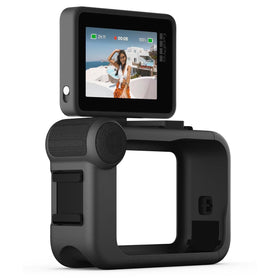GoPro Display Mod next to HERO camera for size and scale clarity