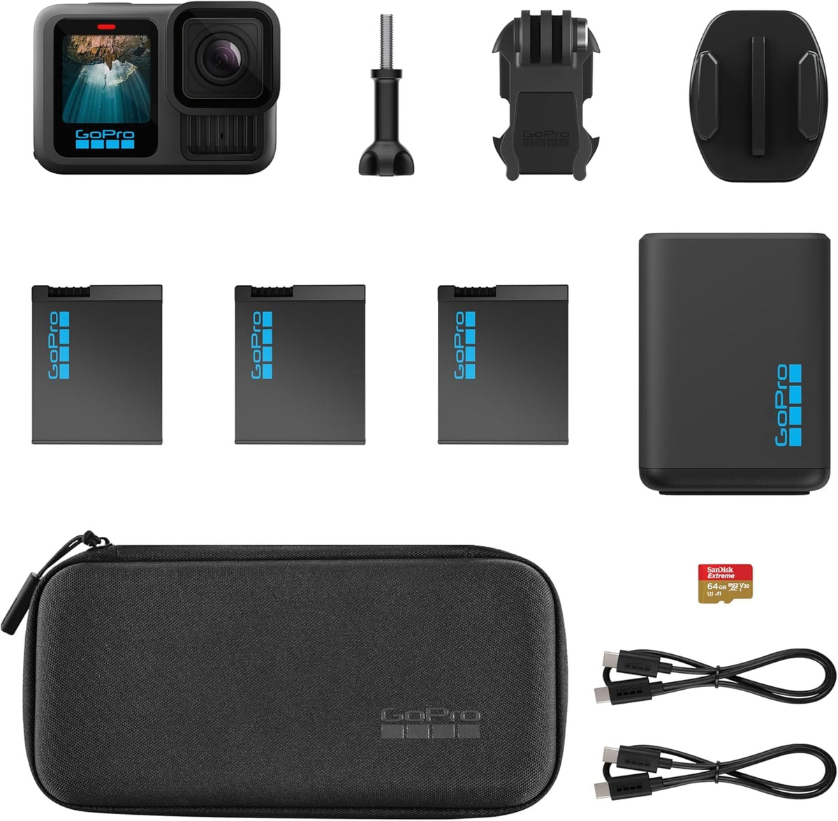 GoPro Dual Battery Charger enabling extended recording on the go.