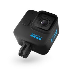 GoPro HERO11 Black Mini on a helmet mount for immersive action footage