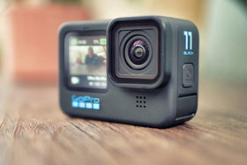 GoPro HERO11 Black Mini wearable setup captures immersive footage on helmets.