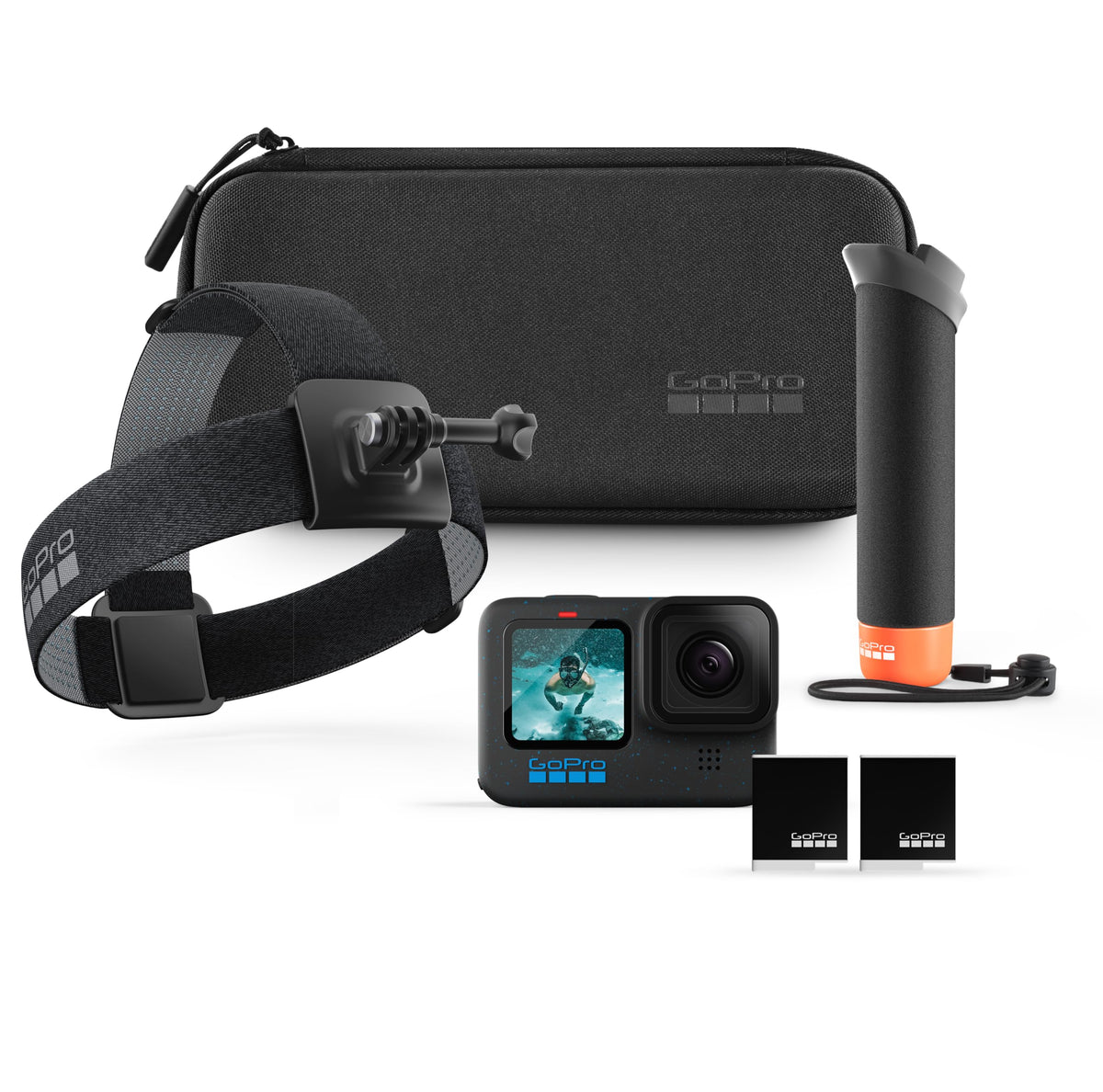 GoPro HERO12 Black front view showing HDR video and rugged performance.