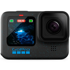 GoPro HERO12 Black is waterproof to 33 ft with lens cover.