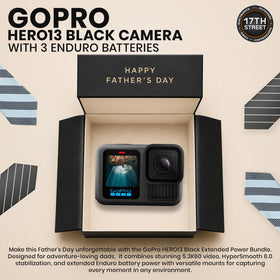 GoPro HERO13 Black bundle with Enduro batteries enabling extended shooting in rugged environments.