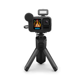 GoPro HERO13 Black Creator Edition bundle shot shows included accessories for on-the-go storytelling.
