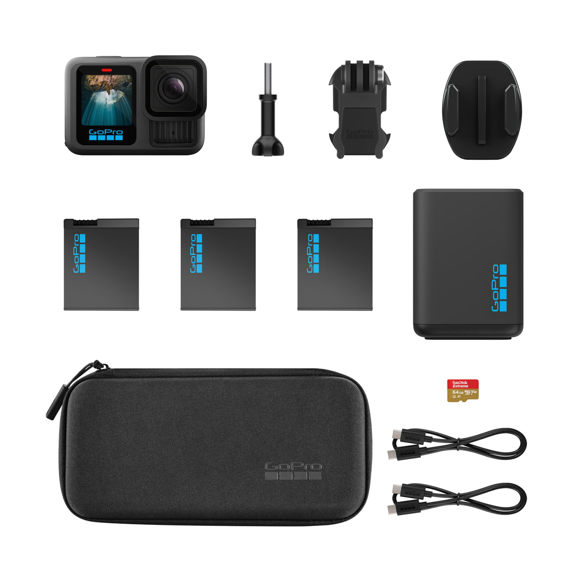 GoPro HERO13 Black Enduro batteries deliver longer recording time in all weather conditions.