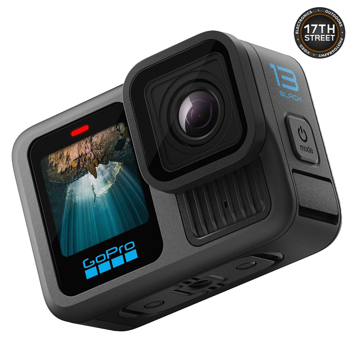 GoPro HERO13 Black The Handler floating grip with orange base for visibility and buoyancy.