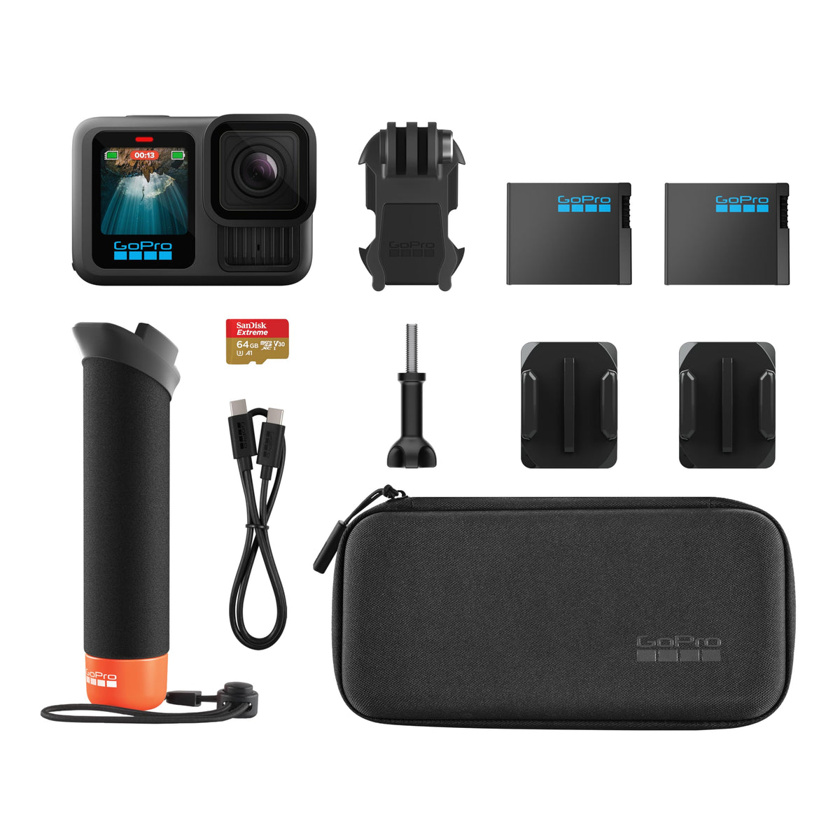 GoPro HERO13 Black with The Handler floating grip for safer water filming