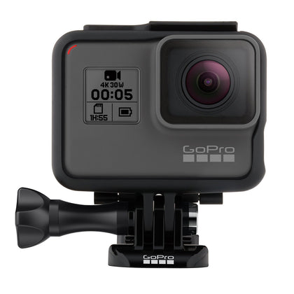 GoPro HERO5 Black front view for action adventures with one button use.