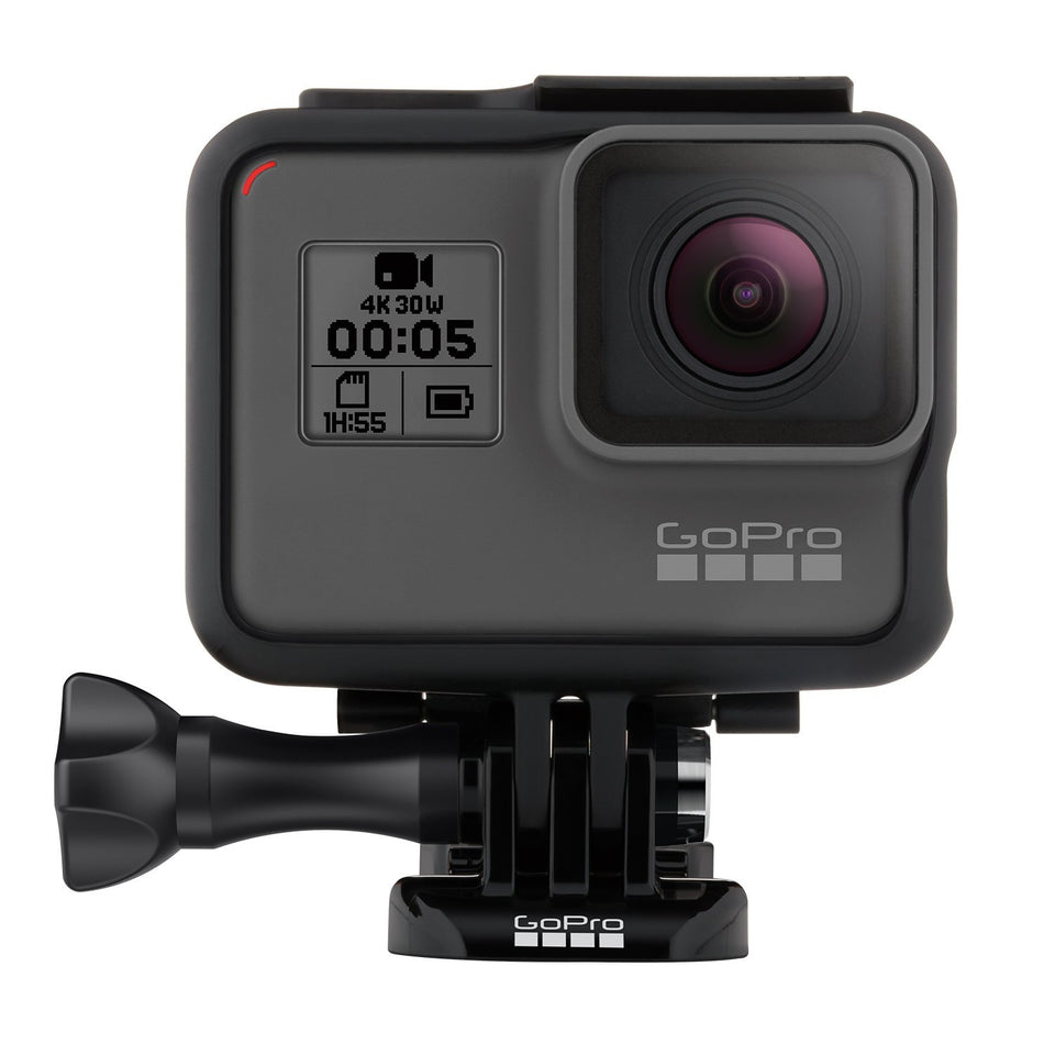 GoPro HERO5 Black front view for action adventures with one button use.