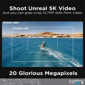 GoPro HERO9 Black 23.6MP sensor delivers sharp, vibrant footage.