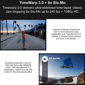 GoPro HERO9 Black extended battery life for longer shooting sessions.