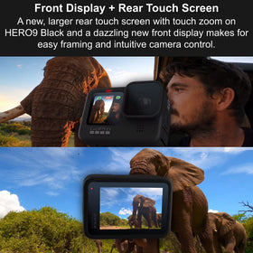 GoPro HERO9 Black HyperSmooth 3.0 stabilizes footage during action shots.